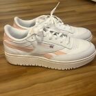 Size 11 - Reebok Club C Double Revenge White/Pink - Worn Once, Great Condition!