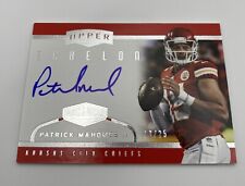 PATRICK MAHOMES - 2017/2018 PLATES & PATCHES - Upper Echelon On Card Auto 13/25
