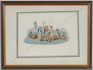 Michele de Vito-Attrib., "Neapolitan Scene", Watercolor, 1830s - Picture 1 of 7
