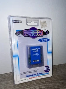 1999 Interact Prism Color Series - Hyper Blue N64 Memory Card Brand New - Picture 1 of 3
