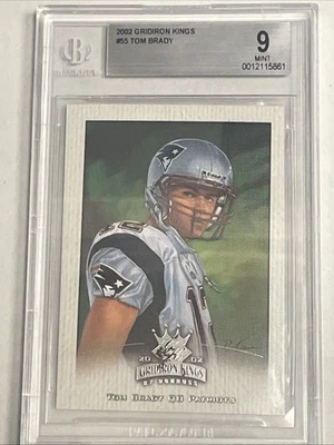 2002 Gridiron Kings #55 Tom Brady BGS 9 Mint Patriots - Image 1 of 3