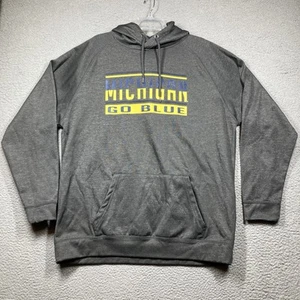 University of Michigan Wolverines Go Blue Hoodie Herren XXL grau Pullover Sweater - Bild 1 von 12
