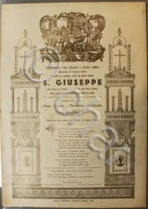 Manifesto devozionale Saluzzo - San Giuseppe - preghiera 1942 - Picture 1 of 1