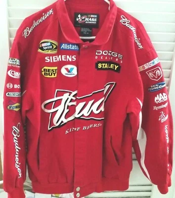 CHAQUETA KASEY KAHNE #9 NASCAR CHASE AUTHENTICICS BUDWEISER KING OF BEERS DODGE LG Foto 1 de 4