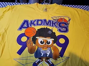 Akdmks 5x Yellow Tee T-Shirt Y2k Basketball - Picture 1 of 12