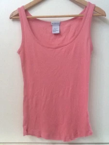 Women's Bath & Body Works Pink Ribbed 100% Cotton Tank Top Size XS/S - Picture 1 of 4