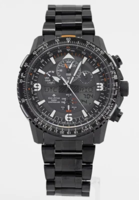Reloj Citizen Promaster Skyhawk esfera negra zafiro hora mundial JY8075-51E Foto 1 de 4