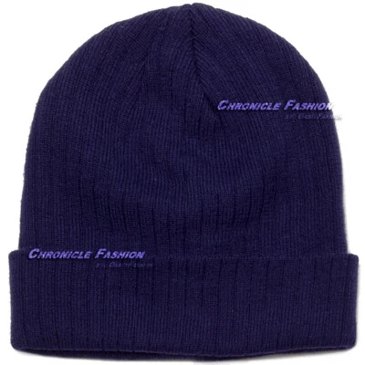 Gorro Sombrero Tejido Gorra Puño Liso Sólido Calavera Slouchy Invierno Cálido Esquí Para Hombres Foto 1 de 4