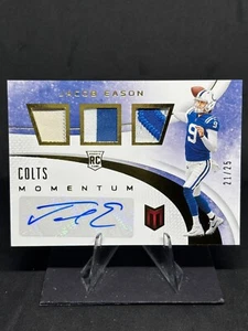Jacob Eason 2020 Chronicles Momentum Triple Jersey Rookie Auto /25 #MJA-JE Colts - Picture 1 of 2