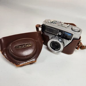Mansfield Skylark analoge Kleinbildkamera funktionsfähig mit Ledertasche (gebrochener Riemen) - Bild 1 von 13