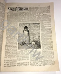 BUDDHAS OF BAMIYAN 1894 ORIGINAL RARE CHRISTIAN HERALD ILLUSTRATION AFGHANISTAN - Picture 1 of 2