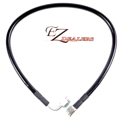 Línea de alimentación de aceite turbo 36" acero PTFE negro trenzado -4An -90 x recto JIC -4 AN Foto 1 de 3