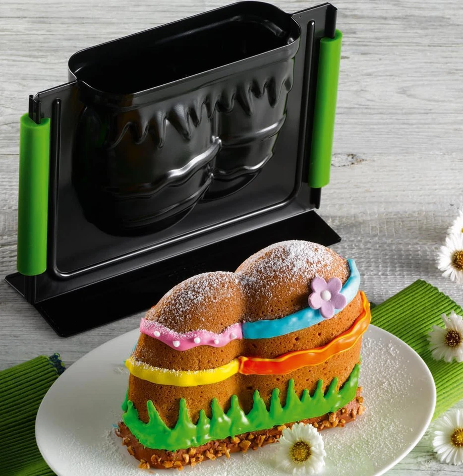 Backform in 3D-Optik/Vollbackform "EIER / OSTEREIER" - Ei, Ostern (antihaft) - Bild 1 von 1