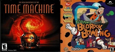 New Adventures Of The Time Machine & The Flintstones Bedrock Bowling Pc New XP - Image 1 of 3
