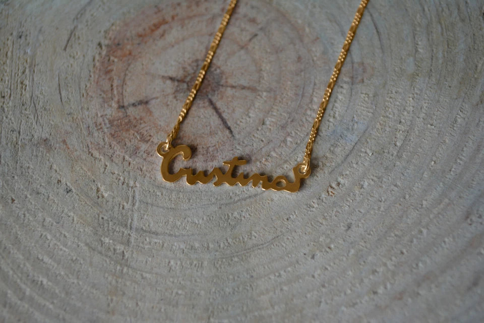 COLLANA DONNA CON NOME PERSONALIZZABILE, argento 925 e placcata in oro.  - Immagine 1 di 1