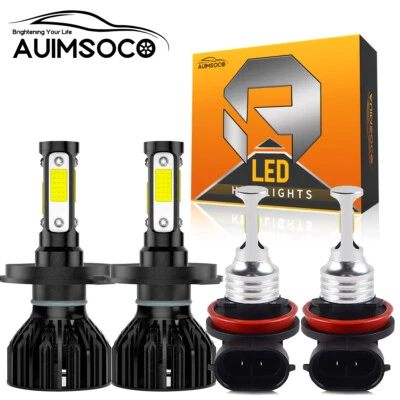 For Nissan X-Trail 2004-2008 9003 H4 +H11 LED Headlight+Fog Lights High/Low Beam - Image 1 of 4