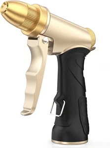 Garden Hose Nozzle, Upgraded Heavy Duty Metal Spray Nozzle, High Pressure Water - Picture 1 of 12