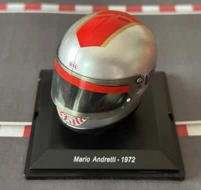 NEW Casco Helmet F1 MARIO ANDRETTI 1972 FERRARI SPARK 1:5 +Magazin no Minichamps - Immagine 1 di 4