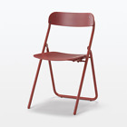 MUJI Foldable Wood x Steel Pipe Chair Dark Red 17 x 19 x 31 in