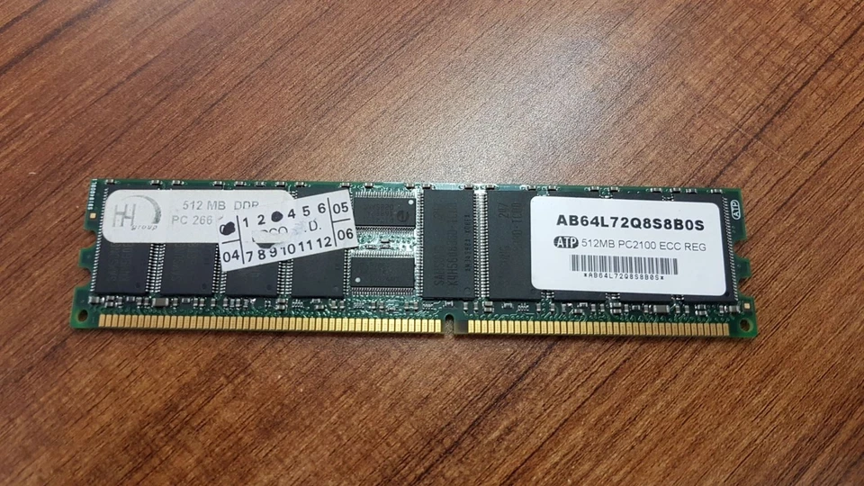 ATP AB64L72Q8S8B0S 512mb Pc2100 ECC Reg Memory RAM - Image 1 of 1