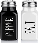 Salt And Pepper Shakers Set, Cute Glass Spice Shaker With Stainless Steel Lid