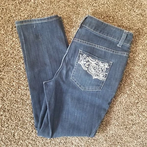 Christopher & Banks Womens Size 6P (30x27) Low Rise Skinny Denim Blue Jeans - Picture 1 of 12