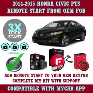 PLUG & PLAY REMOTE STARTER FITS 2014-2015 HONDA CIVIC PUSH TO START 3X LOCK - Picture 1 of 1