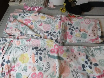 Pottery Barn Kids Sasha's Garden ONE Full Flat Sheet 2 Std Cases Cotton Vtg VGC - Image 1 of 4