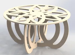 Center Table Design Vectors DXF Files CNC Router And Laser Cutting Furniture 053 - Picture 1 of 5