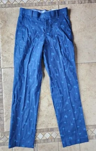 Boys Tommy Hilfiger Chino Palm Tree Pants Blue Size 16 New - Picture 1 of 4