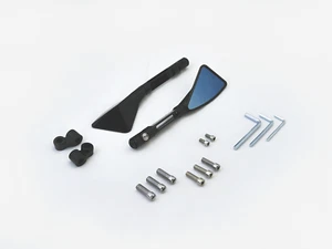 TEC CNC Alloy Tomahawk / Toma Style Mirrors - Black - Picture 1 of 2