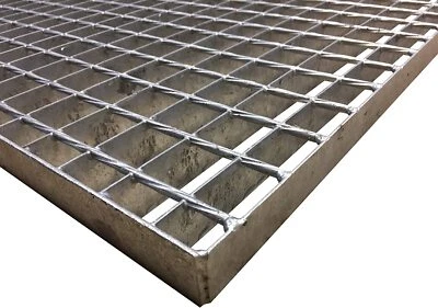 SRM-DESIGN Schweißpressrost Gitterrost SP-Rost 34 x 38 mm Treppe Podest Verzinkt 100x100 cm