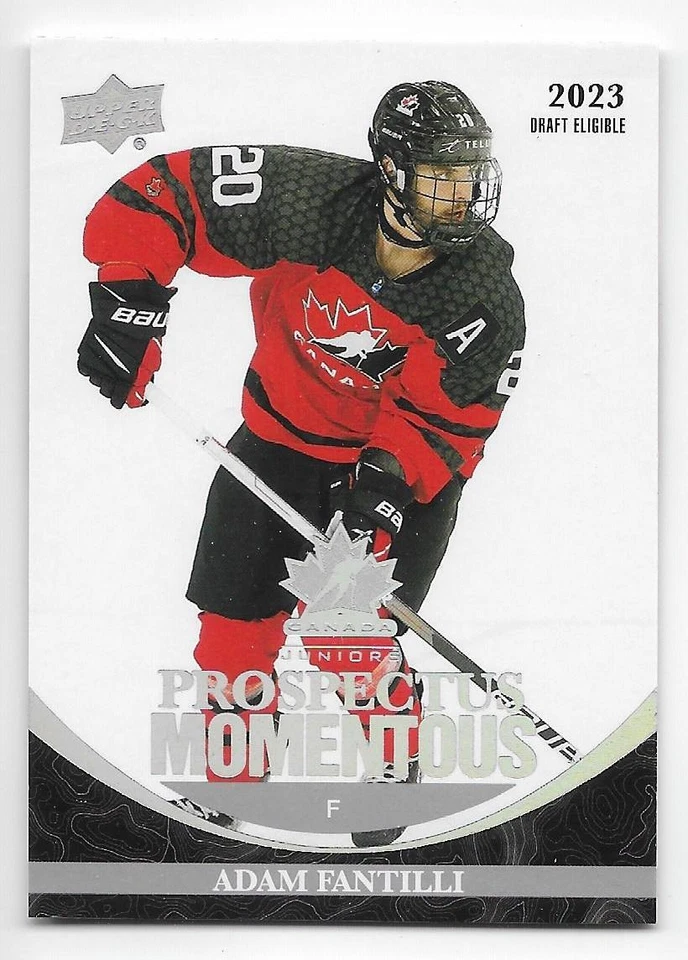 23/24 UD TEAM CANADA JUNIORS PROSPECTUS MOMENTOUS (#PM1-PM50) U-Pick From List - Image 1 of 1