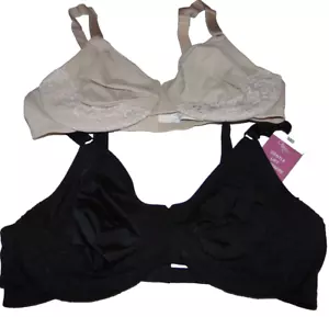 ~2 NWT Women's OLGA By WARNERS Under Wire Bras! Size 40C Super Cute $68 FS:)~ - Picture 1 of 2