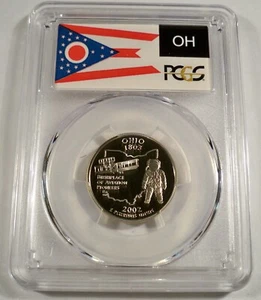 2002-S 25c CLAD PCGS PR70DCAM OHIO QUARTER PROOF DEEP CAMEO PR 70 DC - Picture 1 of 3