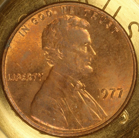 1977 Lincoln Cents LOW 7 IN DATE UNC Cover