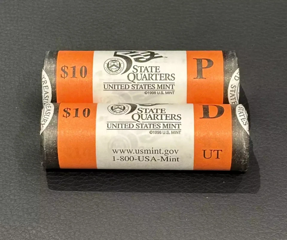 2007 P&D Utah State Quarters BU Mint Rolls - Image 1 of 1