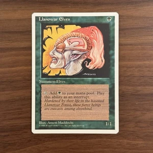 Llanowar Elfen NM Vierte Edition 1995 Magic the Gathering Karte - Bild 1 von 2
