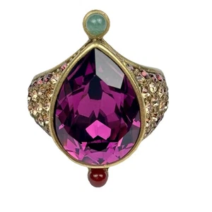 Anillo Heidi Daus Villancicos Collage de Cristales en Forma de Pera Talla 8 - Imagen 1 de 11