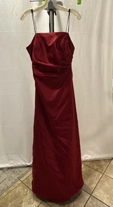Michaelangelo Prom Dress Red/Maroon Maxi Strapless With Shawl Size-12 - Picture 1 of 19