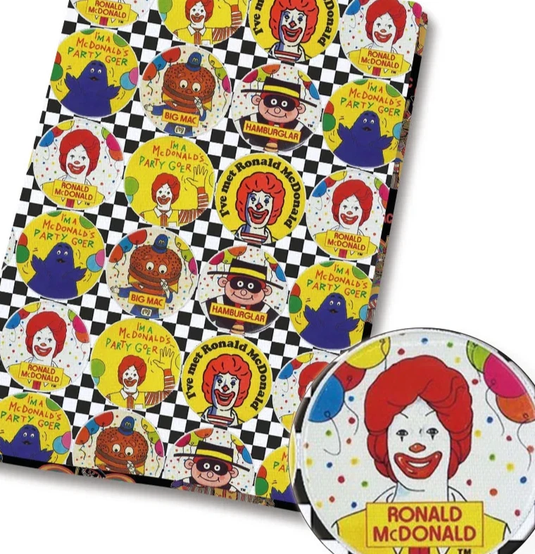 Tecido de algodão McDonalds personagem fast food meia jarda (18” x 55”) 2433 - Imagem 1 de 1