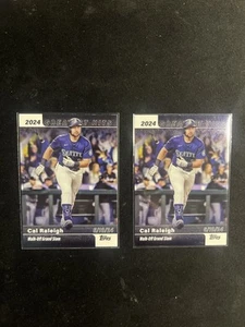 2x 2025 Topps Series 1 Cal Raleigh GH-4 Greatest Hits SEATTLE MARINERS - Picture 1 of 2