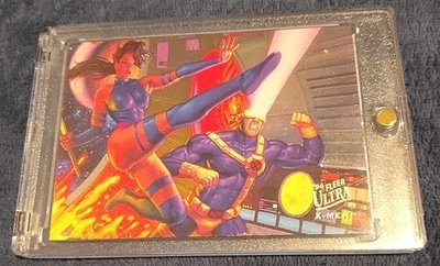 TEAM PORTRAIT 1994 Fleer ULTRA X-Men PSYLOCKE & CYCLOPS 2 of 9 FLAWLESS (10)MINT - Image 1 of 4