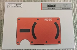 The Ridge Wallet Magsafe Wallet Basecamp Orange AUWAI249301 RFID Money Strap - Picture 1 of 4