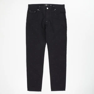 Jeans uomo Fendi nero slim fit cotone denim comode tasche logo taglia 36 RRP825 - Foto 1 di 8