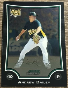 Andrew Bailey 203 2009 Bowman Chrome RC Rookie Oakland Athletics Card - Picture 1 of 2