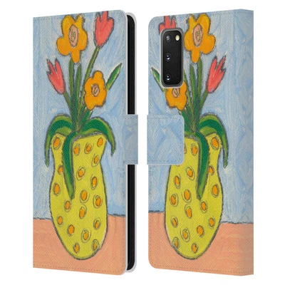 OFFICIAL WYANNE NATURE LEATHER BOOK WALLET CASE COVER FOR SAMSUNG PHONES 1 - Image 1 of 4