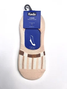 Keds Womens No Show Liner Socks Shoe 2 Pair Size 4-10 - Picture 1 of 3