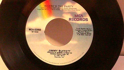 Jimmy Buffett,MCA 52050,"Where's The Party"US,7"45,1981 classic pop rock,Mint Foto 1 de 2