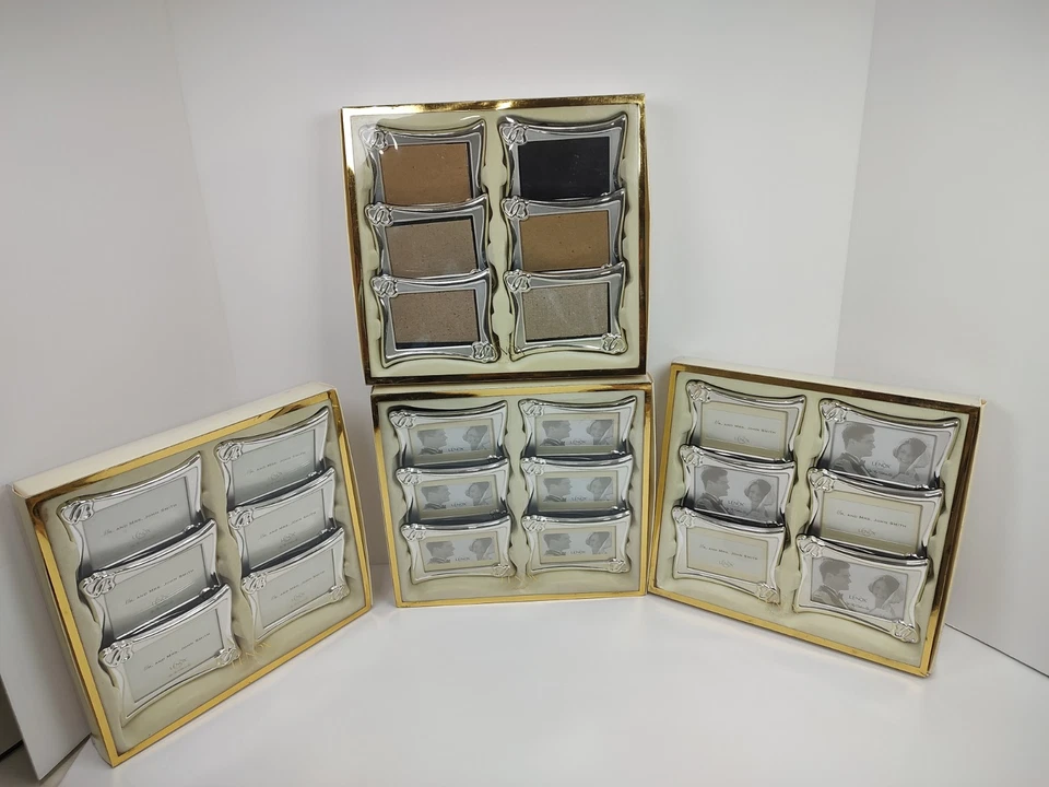 Conjunto de 24 porta-cartões/quadros corações promessas de casamento Lenox em excelente estado usado - Imagem 1 de 4